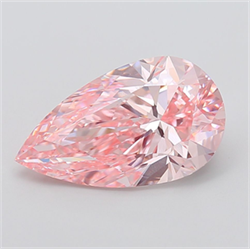 Picture of Lab Grown Diamond 7.01 Carats, Pear with  Cut, Fancy Vivid Pink Color, VVS2 Clarity and Certified by IGI