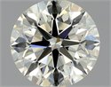 Natural Diamond 1.26 Carats, Round with Excellent Cut, K Color, VVS2 Clarity and Certified by HRD