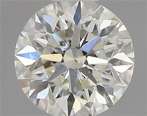 Picture of Natural Diamond 0.41 Carats, Round with Excellent Cut, K Color, I1 Clarity and Certified by GIA