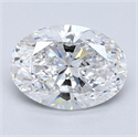 Natural Diamond 1.81 Carats, Oval with  Cut, D Color, VS1 Clarity and Certified by GIA