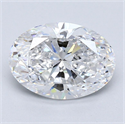Natural Diamond 1.81 Carats, Oval with  Cut, D Color, VS1 Clarity and Certified by GIA