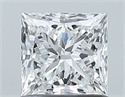 Natural Diamond 1.01 Carats, Princess with  Cut, E Color, VVS2 Clarity and Certified by GIA