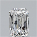 Natural Diamond 0.61 Carats, Radiant with  Cut, E Color, VS1 Clarity and Certified by GIA
