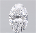 Natural Diamond 0.55 Carats, Oval with  Cut, D Color, VS1 Clarity and Certified by GIA