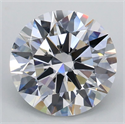 Lab Grown Diamond 2.80 Carats, Round with Ideal Cut, E Color, VS1 Clarity and Certified by IGI
