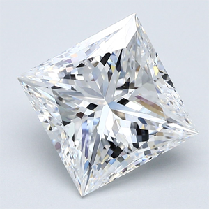 Picture of Natural Diamond 5.22 Carats, Princess with  Cut, F Color, VVS2 Clarity and Certified by GIA