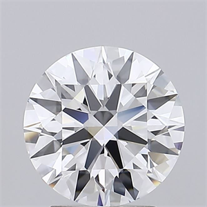 Picture of Lab Grown Diamond 2.10 Carats, Round with Ideal Cut, D Color, IF Clarity and Certified by IGI