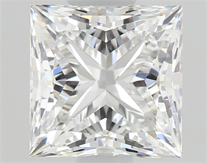 Picture of Natural Diamond 0.56 Carats, Princess with  Cut, E Color, VS1 Clarity and Certified by GIA
