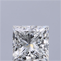 Natural Diamond 0.62 Carats, Princess with  Cut, E Color, VVS2 Clarity and Certified by GIA