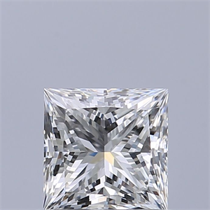 Picture of Natural Diamond 0.62 Carats, Princess with  Cut, E Color, VVS2 Clarity and Certified by GIA
