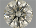 Natural Diamond 0.80 Carats, Round with Excellent Cut, K Color, SI2 Clarity and Certified by IGI