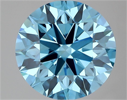 Picture of Lab Grown Diamond 2.53 Carats, Round with Excellent Cut, Fancy Vivid Blue Color, VVS2 Clarity and Certified by IGI