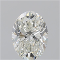 Natural Diamond 1.30 Carats, Oval with  Cut, I Color, VVS1 Clarity and Certified by GIA