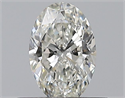 Natural Diamond 0.40 Carats, Oval with  Cut, H Color, SI1 Clarity and Certified by GIA