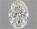 Natural Diamond 0.70 Carats, Oval with  Cut, I Color, VVS2 Clarity and Certified by GIA
