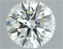 Natural Diamond 5.01 Carats, Round with Excellent Cut, J Color, VS2 Clarity and Certified by IGI