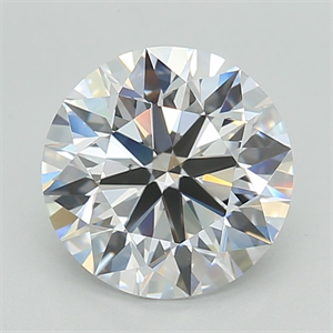 Picture of Lab Grown Diamond 3.01 Carats, Round with Ideal Cut, D Color, VVS1 Clarity and Certified by IGI