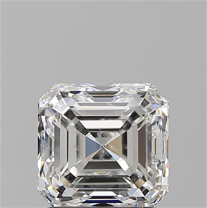 Foto Diamante Natural 1.50 quilates, Asscher , Color F, claridad SI1 y certificado GIA de