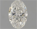 Natural Diamond 0.45 Carats, Oval with  Cut, H Color, SI1 Clarity and Certified by GIA