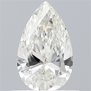 Picture of Natural Diamond 0.50 Carats, Pear with  Cut, G Color, VS2 Clarity and Certified by IGI