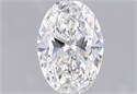 Natural Diamond 0.40 Carats, Oval with  Cut, F Color, VVS2 Clarity and Certified by GIA
