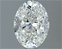 Natural Diamond 1.50 Carats, Oval with  Cut, H Color, VS1 Clarity and Certified by GIA
