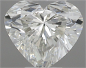 Natural Diamond 0.37 Carats, Heart with  Cut, H Color, VVS2 Clarity and Certified by IGI