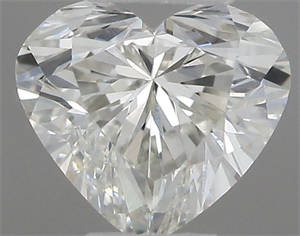 Picture of Natural Diamond 0.37 Carats, Heart with  Cut, H Color, VVS2 Clarity and Certified by IGI