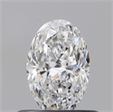 Natural Diamond 0.50 Carats, Oval with  Cut, D Color, VS1 Clarity and Certified by GIA