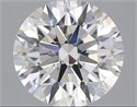 Lab Grown Diamond 2.55 Carats, Round with Ideal Cut, D Color, VS1 Clarity and Certified by IGI