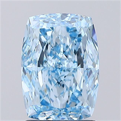 Picture of Lab Grown Diamond 1.53 Carats, CUSHION MODIFIED with  Cut, Fancy Vivid Blue Color, VVS2 Clarity and Certified by IGI