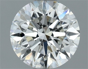 Picture of Natural Diamond 1.07 Carats, Round with Excellent Cut, H Color, SI2 Clarity and Certified by GIA