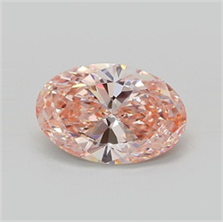 Picture of Lab Grown Diamond 1.73 Carats, Oval with  Cut, Fancy Intense Pink Color, VVS2 Clarity and Certified by IGI
