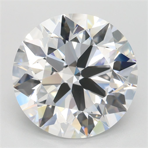 Picture of Lab Grown Diamond 4.00 Carats, Round with Ideal Cut, D Color, VVS1 Clarity and Certified by IGI