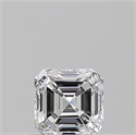 Natural Diamond 0.50 Carats, Asscher with  Cut, D Color, VVS2 Clarity and Certified by GIA