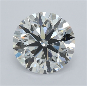 Picture of Lab Grown Diamond 1.29 Carats, Round with Ideal Cut, D Color, VVS2 Clarity and Certified by IGI