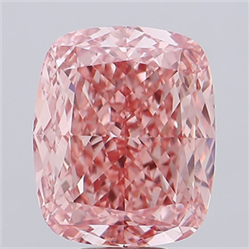 Picture of Lab Grown Diamond 12.07 Carats, CUSHION MODIFIED with  Cut, Fancy Vivid Pink Color, VS1 Clarity and Certified by IGI