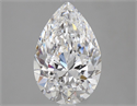 Natural Diamond 3.01 Carats, Pear with  Cut, D Color, FL Clarity and Certified by GIA