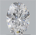 Natural Diamond 0.70 Carats, Oval with  Cut, D Color, VS2 Clarity and Certified by GIA