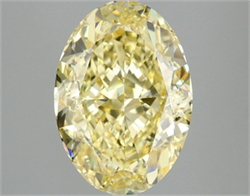 Picture of Lab Grown Diamond 4.02 Carats, Oval with  Cut, Fancy Intense Yellow Color, VS1 Clarity and Certified by IGI