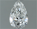 Diamante Natural 0.61 quilates, De pera , Color H, claridad SI2 y certificado GIA