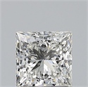 Natural Diamond 0.70 Carats, Princess with  Cut, H Color, VVS1 Clarity and Certified by GIA