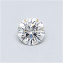 Diamante Natural 0.40 quilates, Redondo , Color F, claridad SI1 y certificado GIA