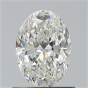 Natural Diamond 0.73 Carats, Oval with  Cut, H Color, VVS1 Clarity and Certified by GIA
