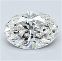 Natural Diamond 2.37 Carats, Oval with  Cut, G Color, VVS1 Clarity and Certified by GIA
