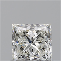 Natural Diamond 0.50 Carats, Princess with  Cut, J Color, VS2 Clarity and Certified by GIA