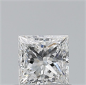 Natural Diamond 0.50 Carats, Princess with  Cut, E Color, VVS1 Clarity and Certified by GIA