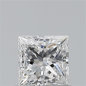 Picture of Natural Diamond 0.50 Carats, Princess with  Cut, E Color, VVS1 Clarity and Certified by GIA