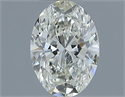 Natural Diamond 0.50 Carats, Oval with  Cut, J Color, VVS2 Clarity and Certified by IGI