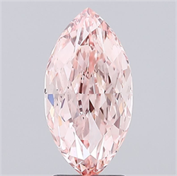 Picture of Lab Grown Diamond 3.11 Carats, Marquise with  Cut, Fancy Intense Pink Color, VS1 Clarity and Certified by IGI